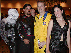 Chiana, Crais, Crichton and Aeryn Sun